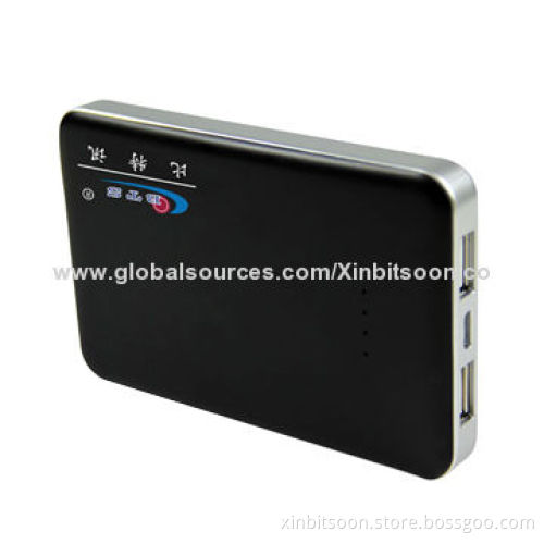 External bank with 5600mAh capacity and private model design, 2 USB ports